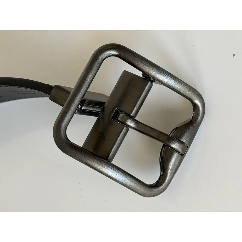 Burberry Reversible Check B Buckle Leather Wide Belt 46/115 8098126 IT NEW $550